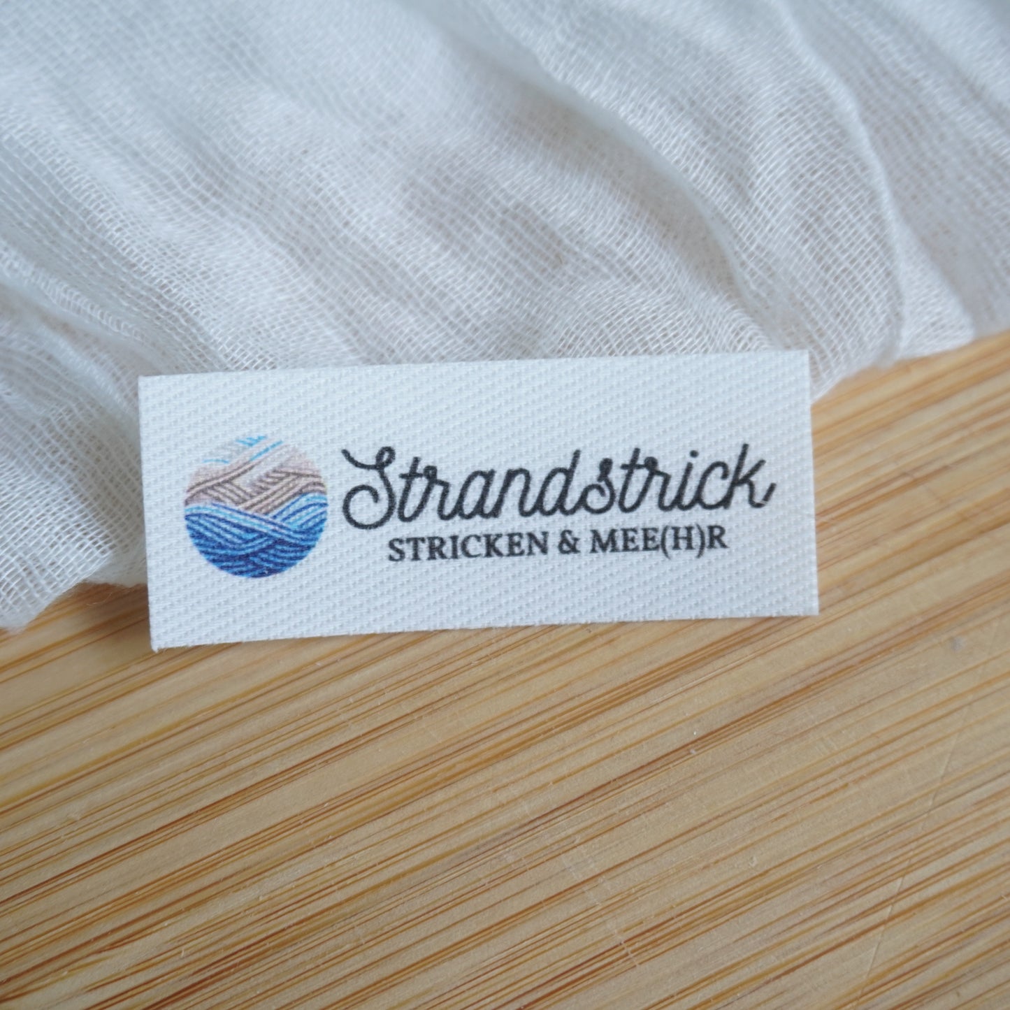 Strandstrick - Handarbeitslabel zum Aufbügeln