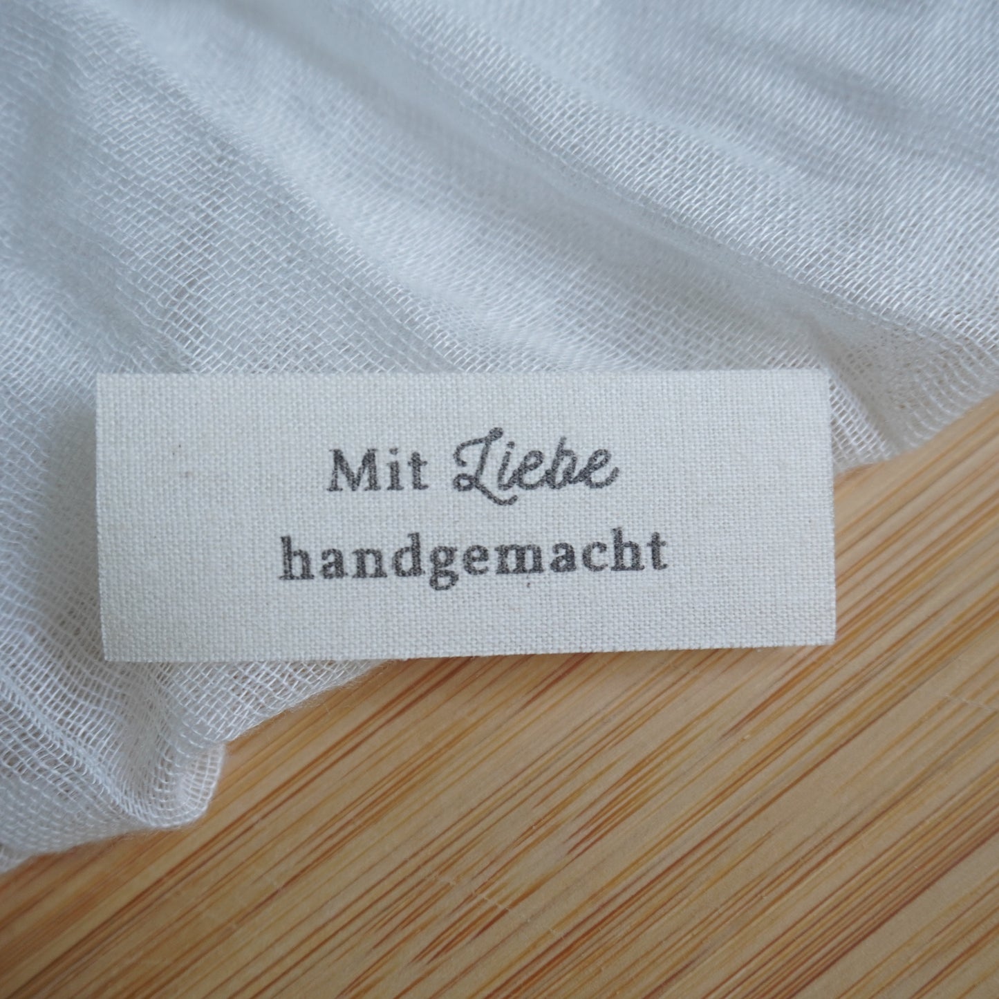 Liebe - Handarbeitslabel zum Einnähen