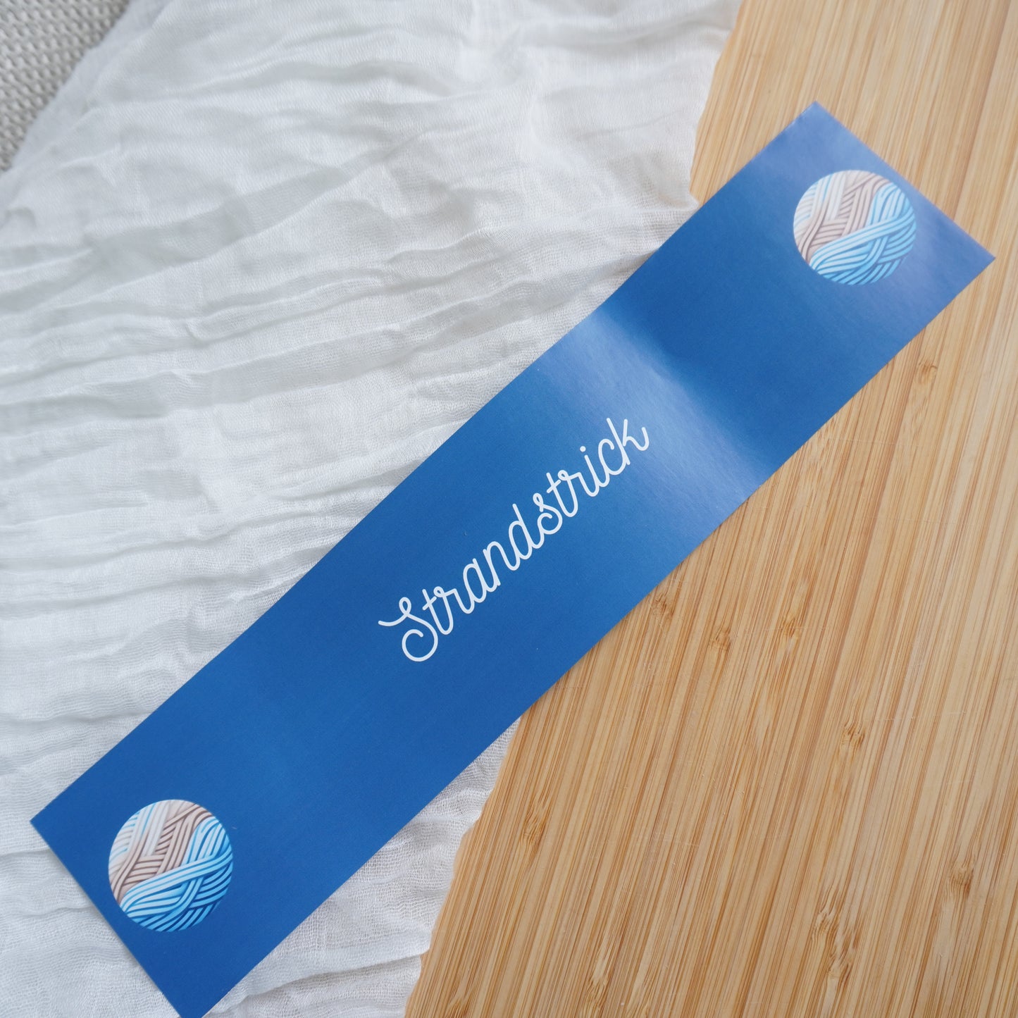 Sockenbanderolen Strandstrick / Gedruckte Geschenkverpackung für Handgestricktes