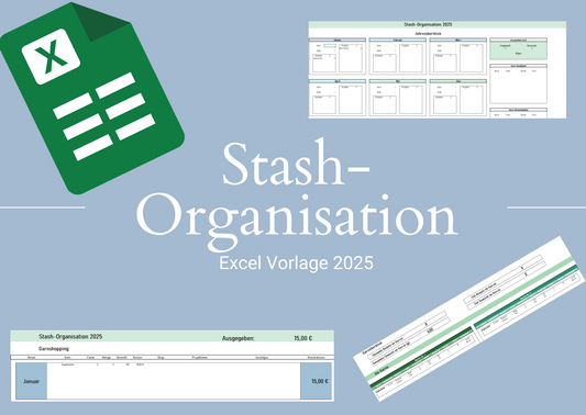 Stash-Organisation 2025 - Excel-Vorlage