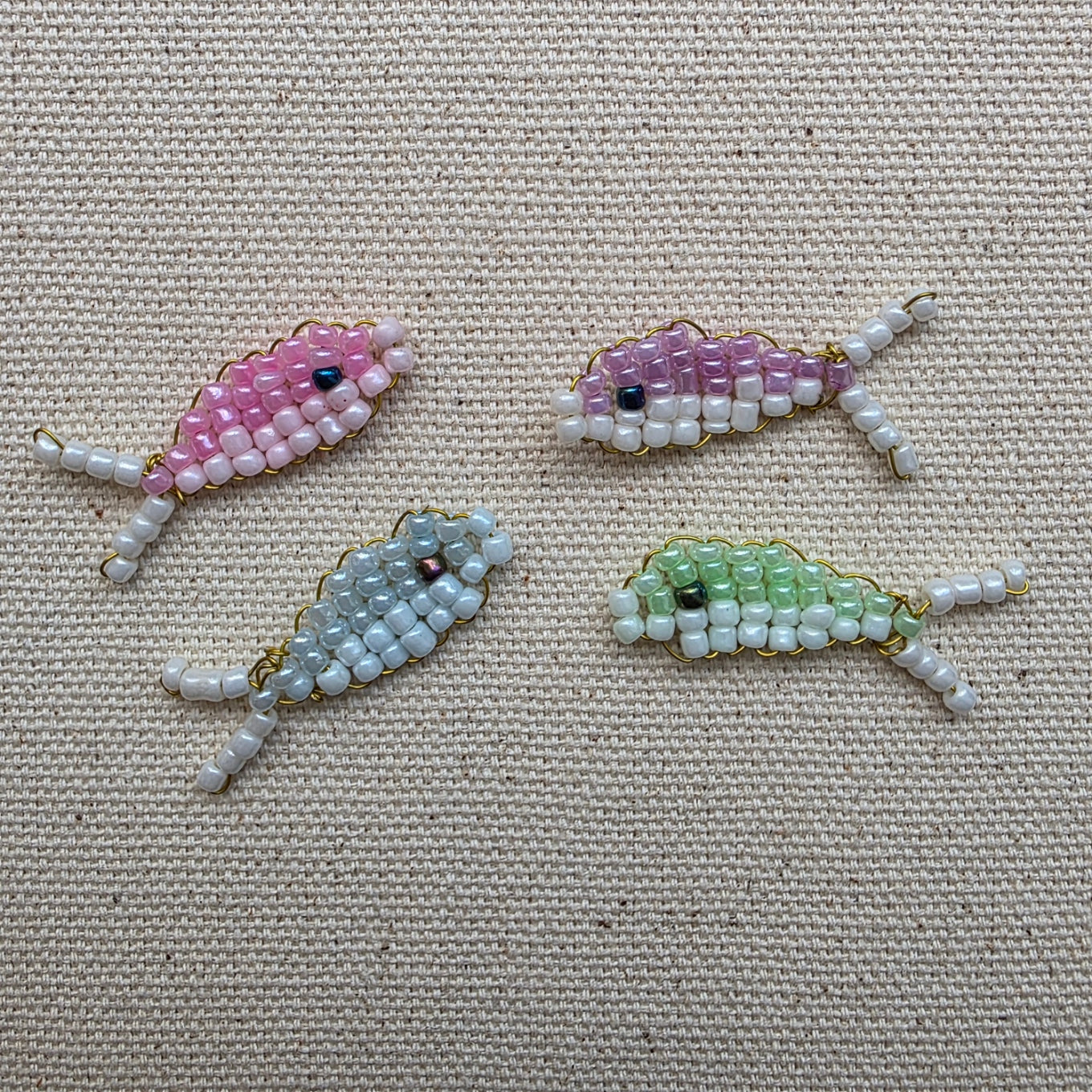 Perlen-Fische/ Handgemachter Maschenmarkierer