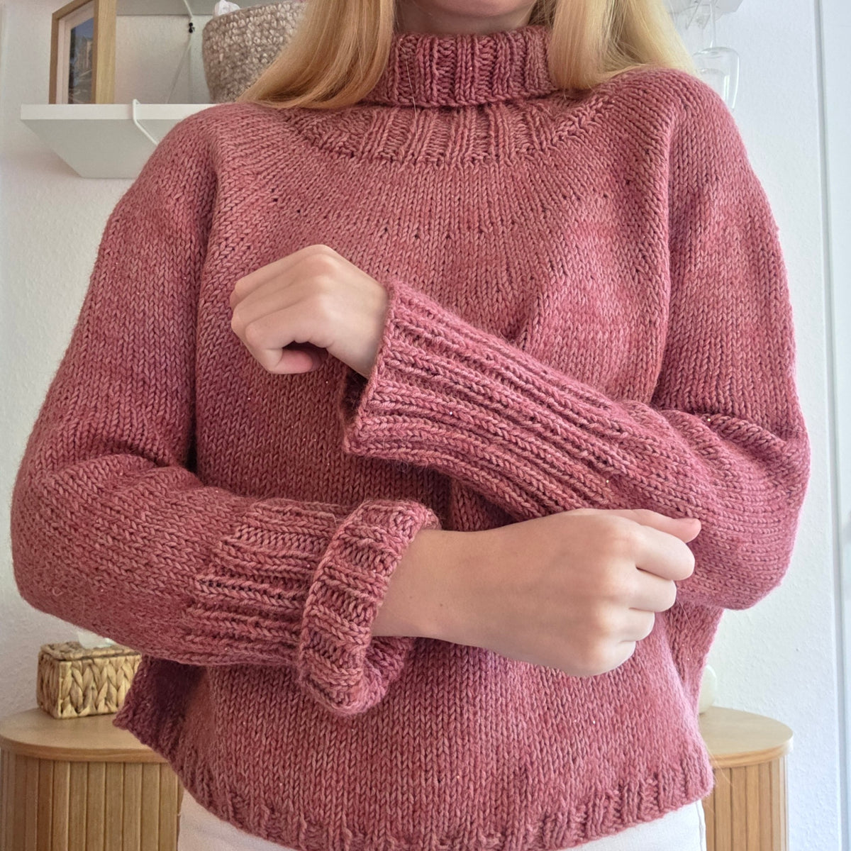 Meeresschimmer Poncho Strickanleitung / knitting pattern