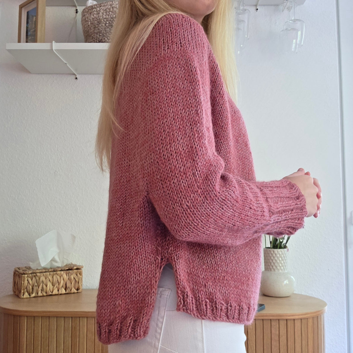 Meeresschimmer Poncho Strickanleitung / knitting pattern