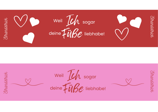 Sockenbanderole Valentinstag - Strandstrick