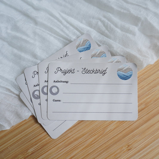 Projekt-Steckbrief – Projektkarten für Strick- & Häkelprojekte